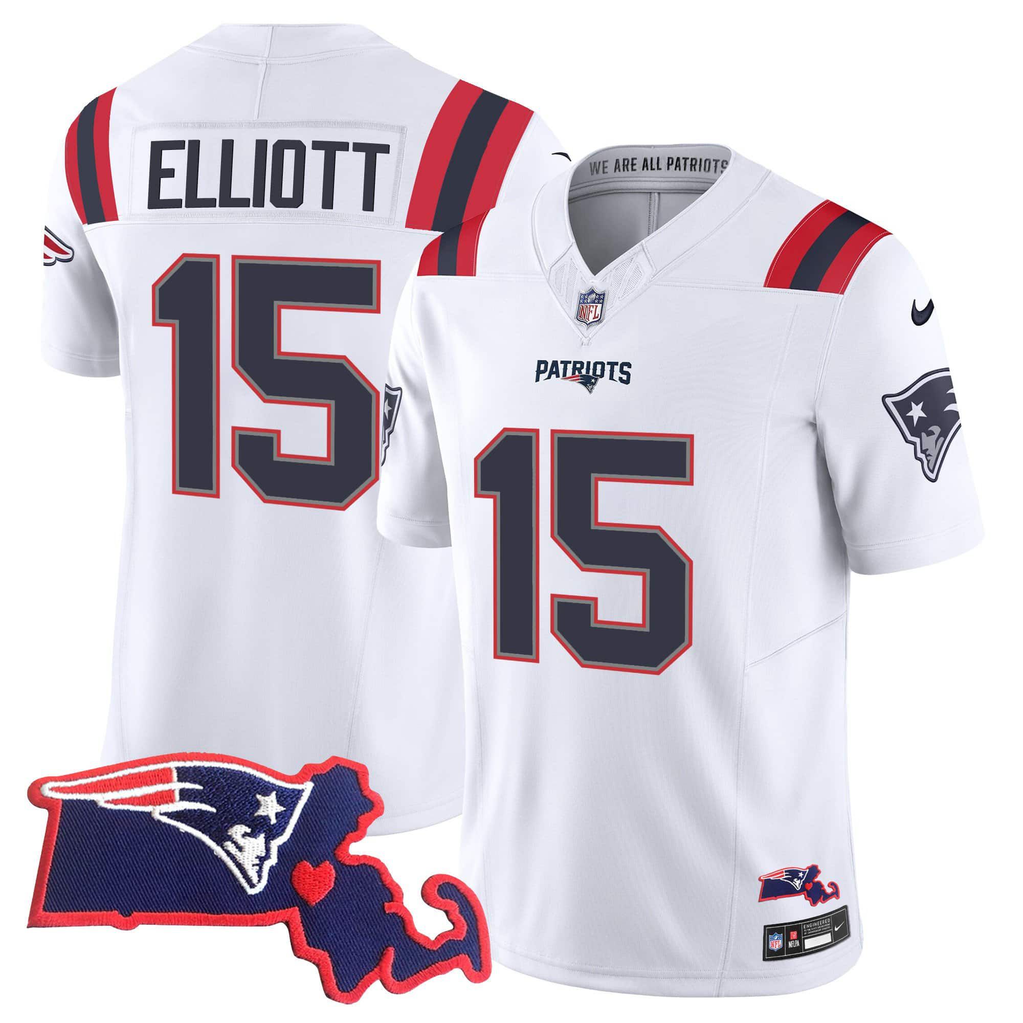 Men New England Patriots #15 Elliott White 2024 Nike Patch Vapor Limited NFL Jersey->indianapolis colts->NFL Jersey